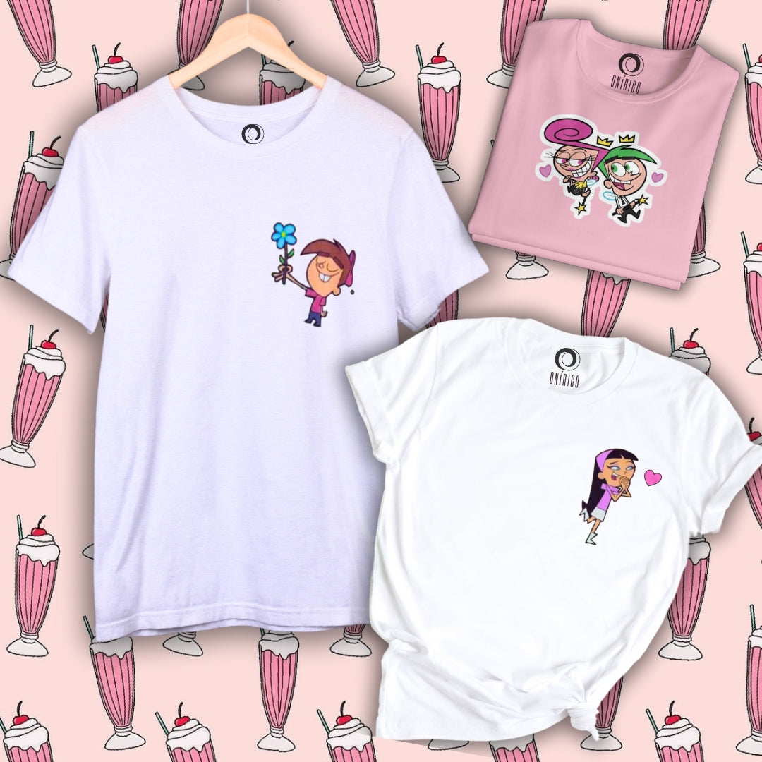 Playeras para parejas Los Padrinos Mágicos - Diseño animado Onírico Clothing