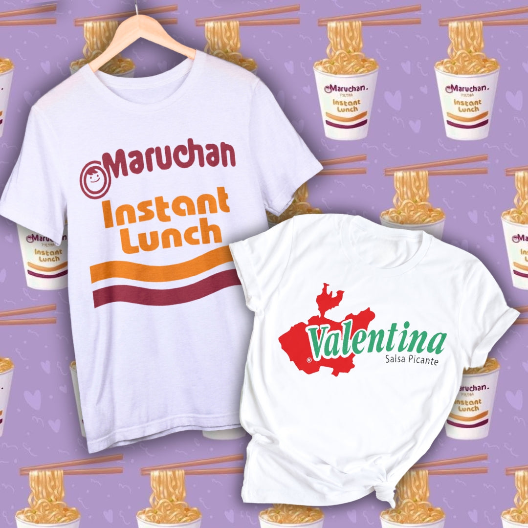 Playeras para parejas Maruchan y Valentina - Diseño mexicano Onírico Clothing