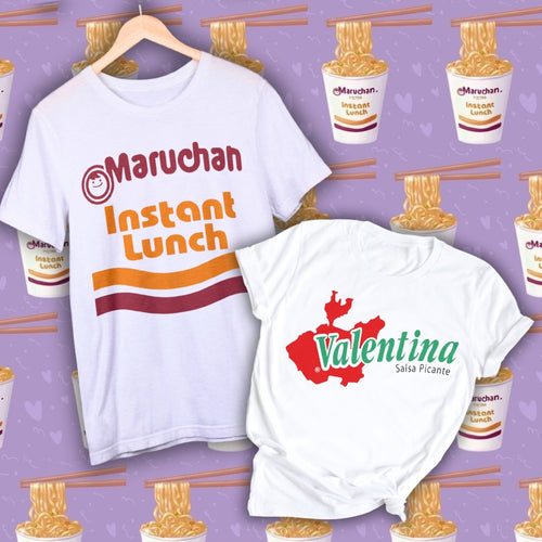Playeras para parejas Maruchan y Valentina - Diseño mexicano Onírico Clothing